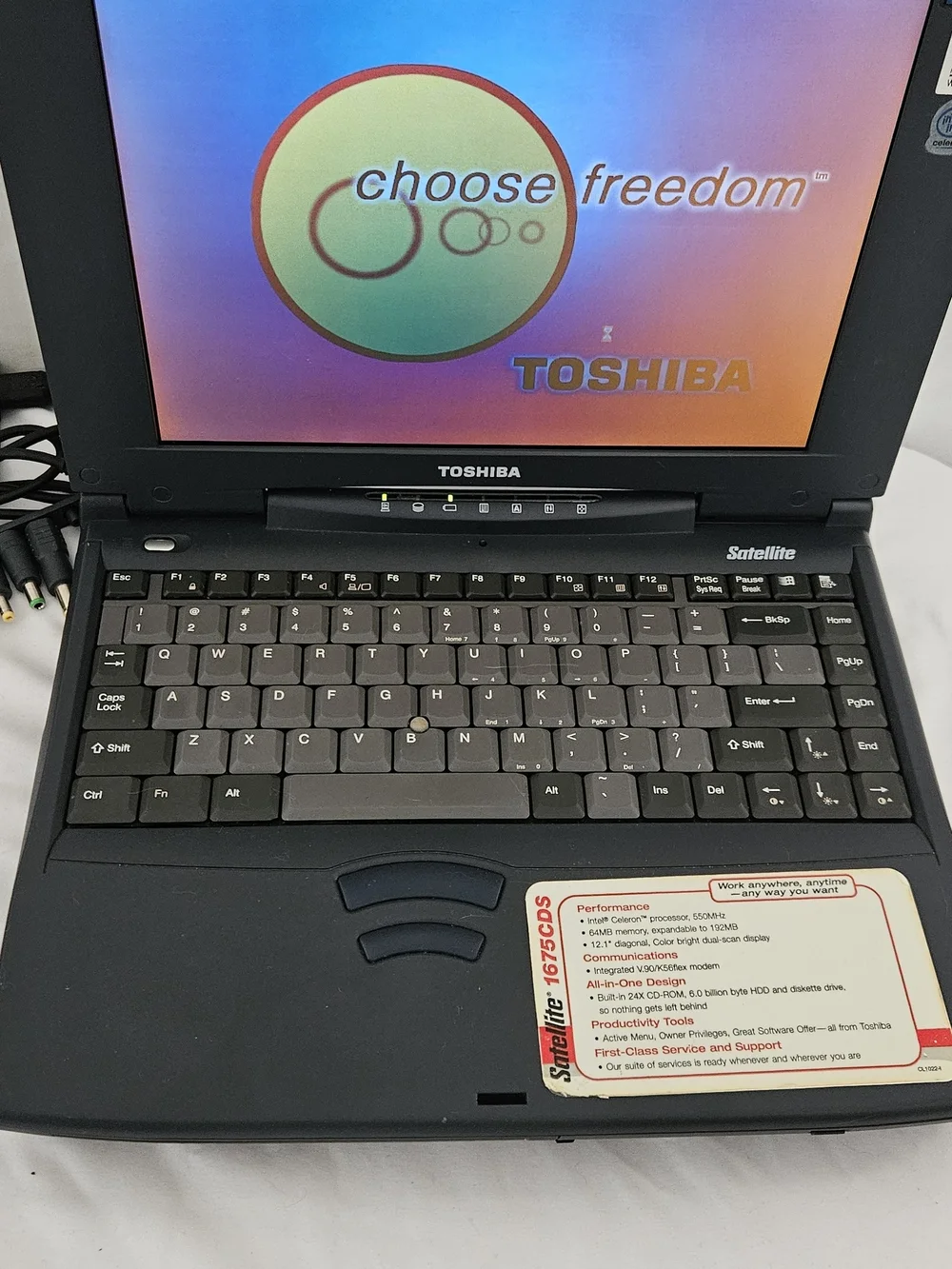 Laptop Toshiba Satellite 1675 CDS Black- Windows Ready. #273